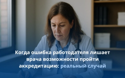 Когда ошибка работодателя лишает врача возможности пройти аккредитацию: реальный случай