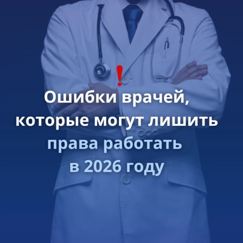 Ошибки врачей, которые могут лишить права работать в 2026 году